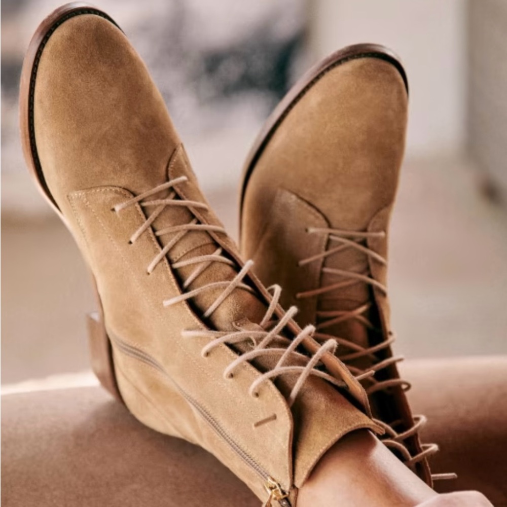 Sezane Low Tom Suede Boots